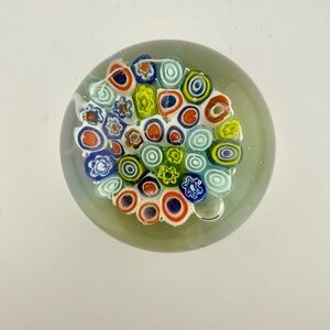 Vintage Multi Color Floral Paperweight